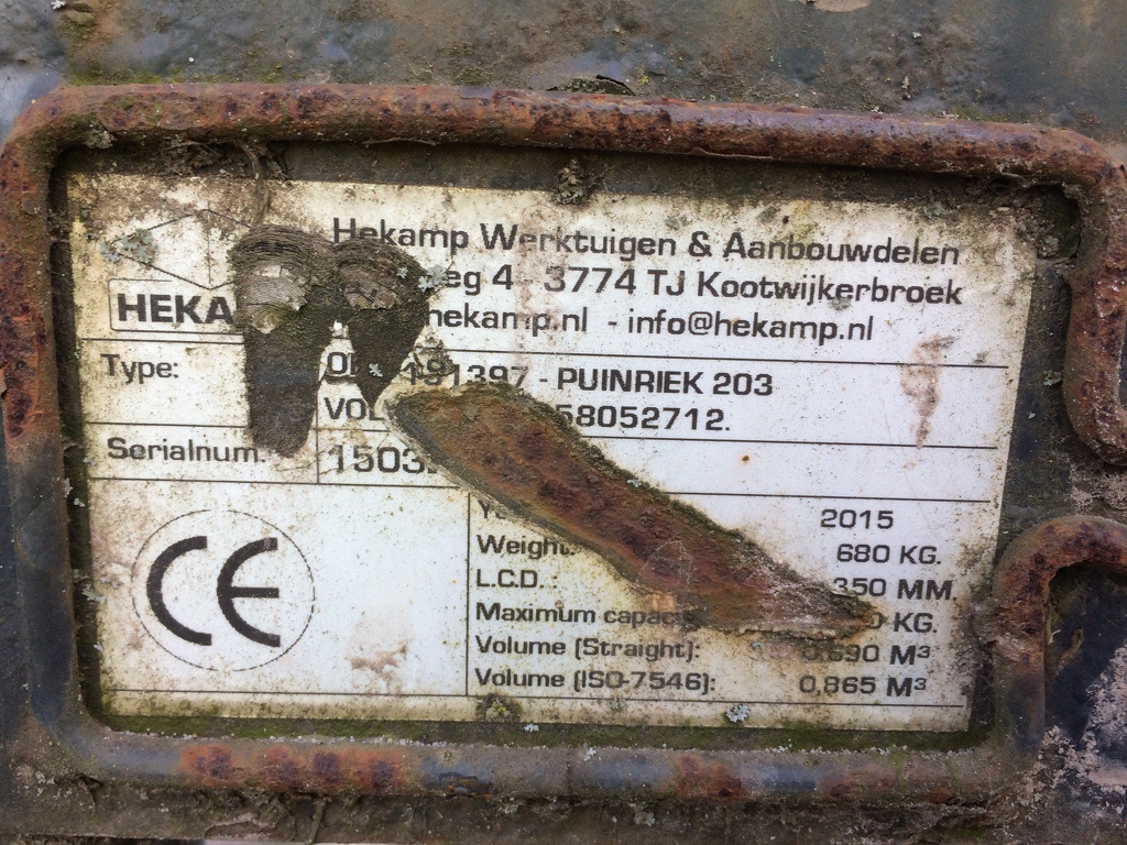 Dichte bak + Puinbak Volvo L30/L35