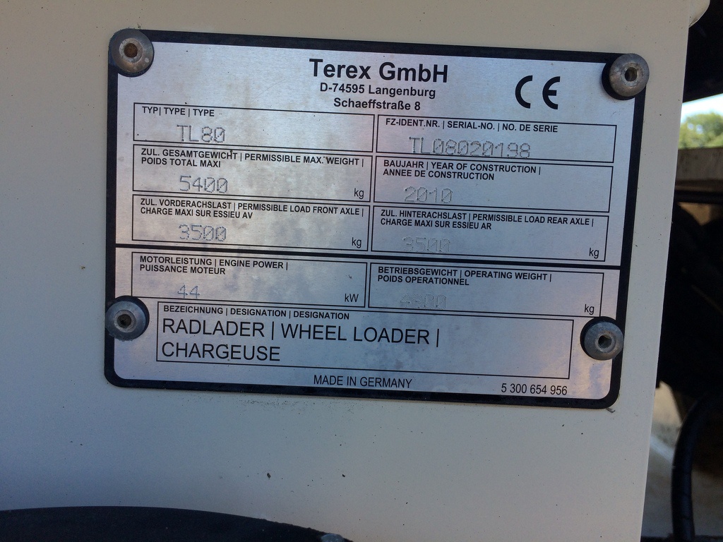 Terex TL80 2010