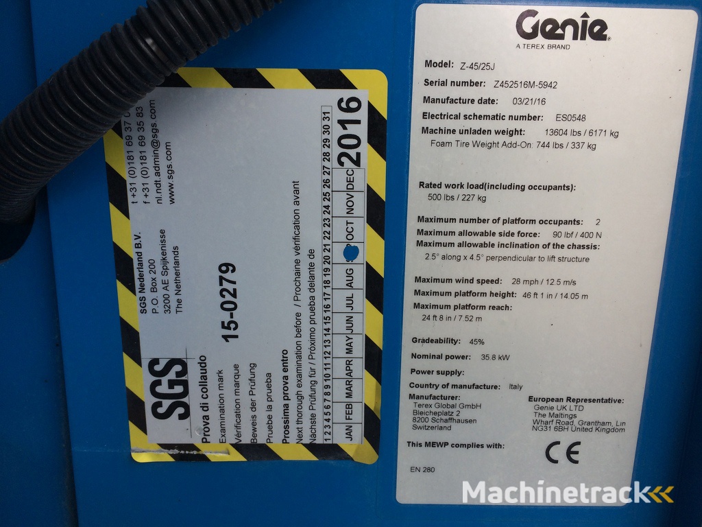 Genie Z45/25J 2016