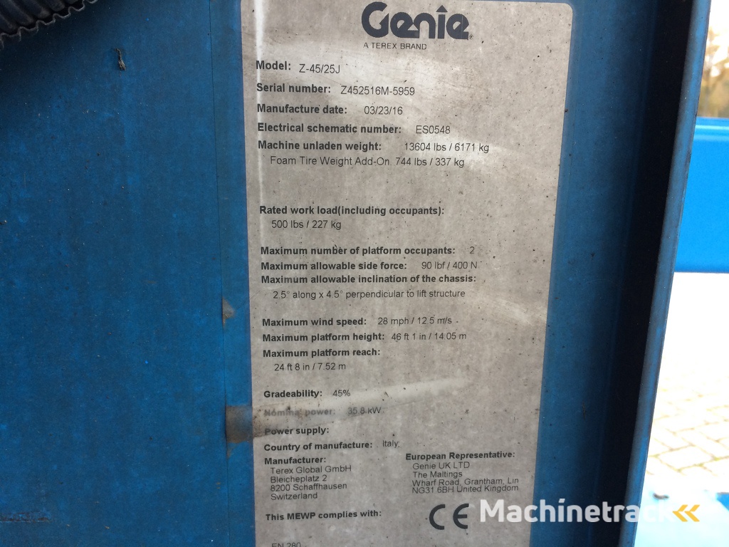 Genie Z45/25J 2016