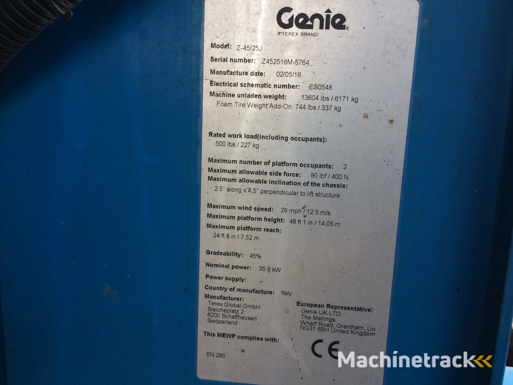 Genie Z45/25J 2016