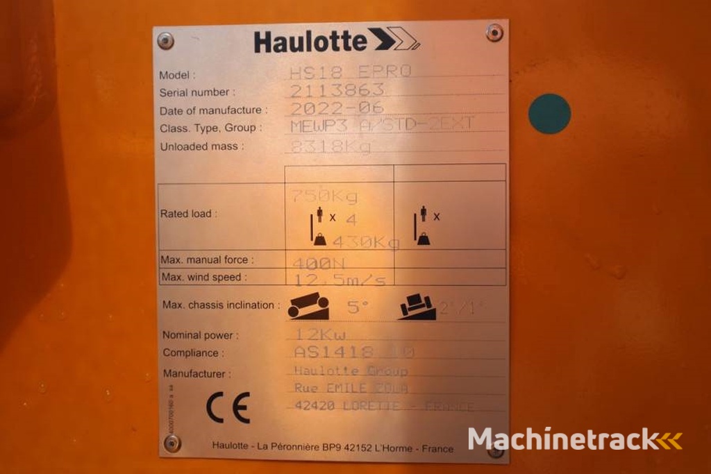 Haulotte HS18EPRO Unused, Valid Inspection, Full Electric 4