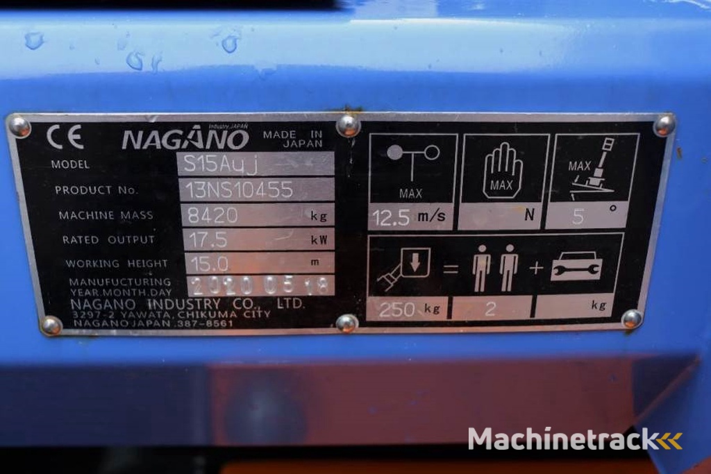 Nagano S15Auj Valid inspection, Diesel, 15 m Working Heig