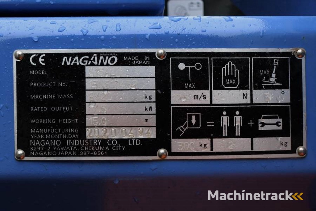 Nagano S15Auj Valid inspection, Diesel, 15 m Working Heig