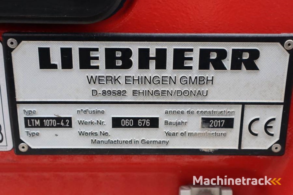 Liebherr LTM1070-4.2 Dutch Vehicle Registration, Valid Insp