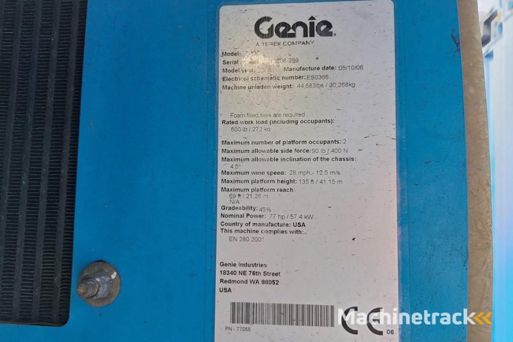 Genie Z135/70 Diesel, 4x4x4 Drive, 43m Lifting Height, 2