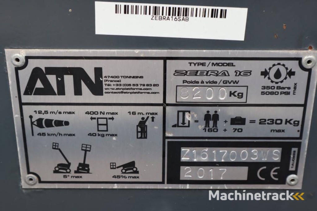 ATN Zebra 16 Guarantee! Diesel, Hydr. Stabilisers, 4x4