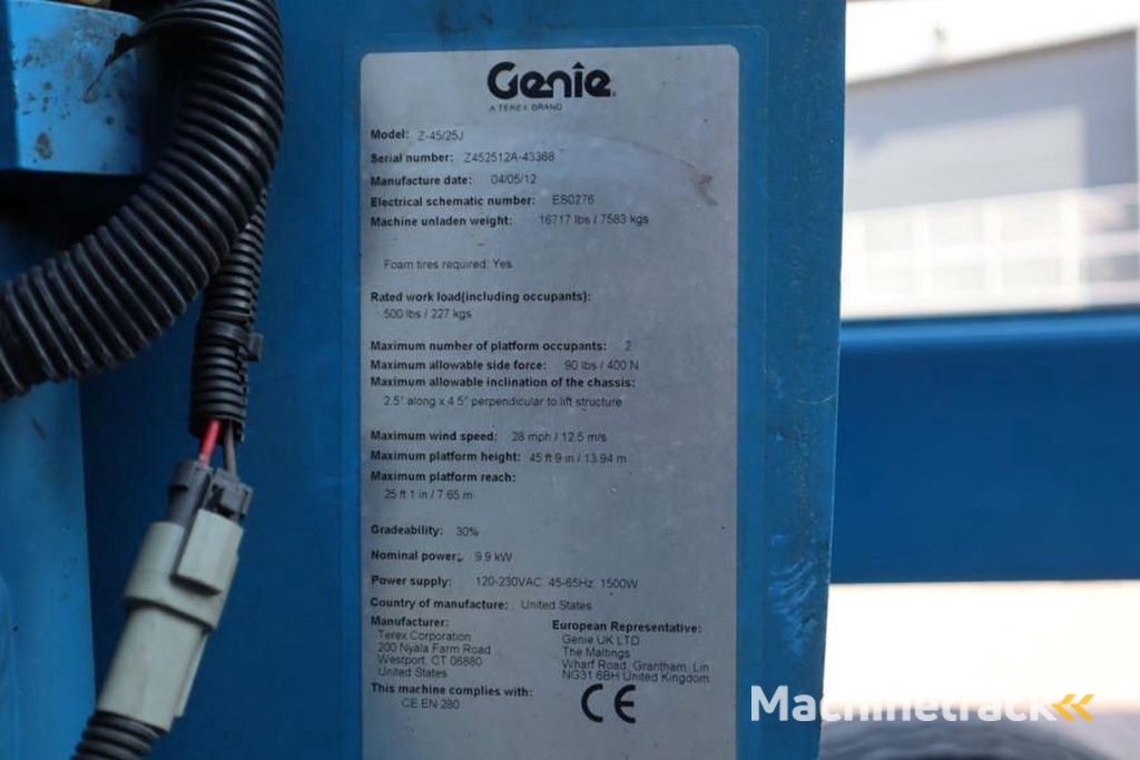 Genie Z45/25J As-Is, Bi-Energy Diesel / Battery, 4x2 Dri