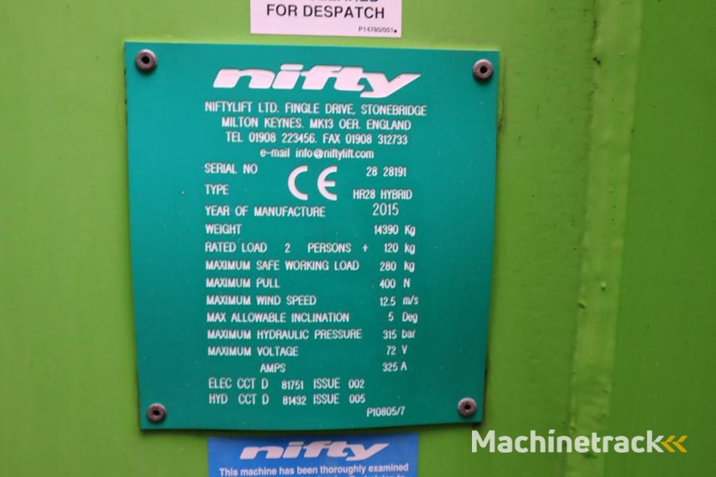 Niftylift HR28 HYBRIDE Valid inspection, *Guarantee! Hybrid,