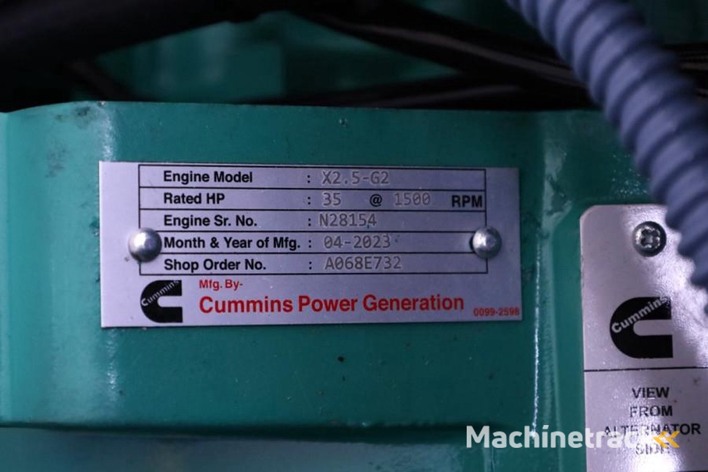 Cummins C22D5Q Declaration of Conformity, Diesel, 22kVA, A