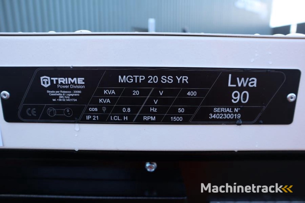 Trime MGTP 20 SS YR Valid inspection, *Guarantee! Diesel