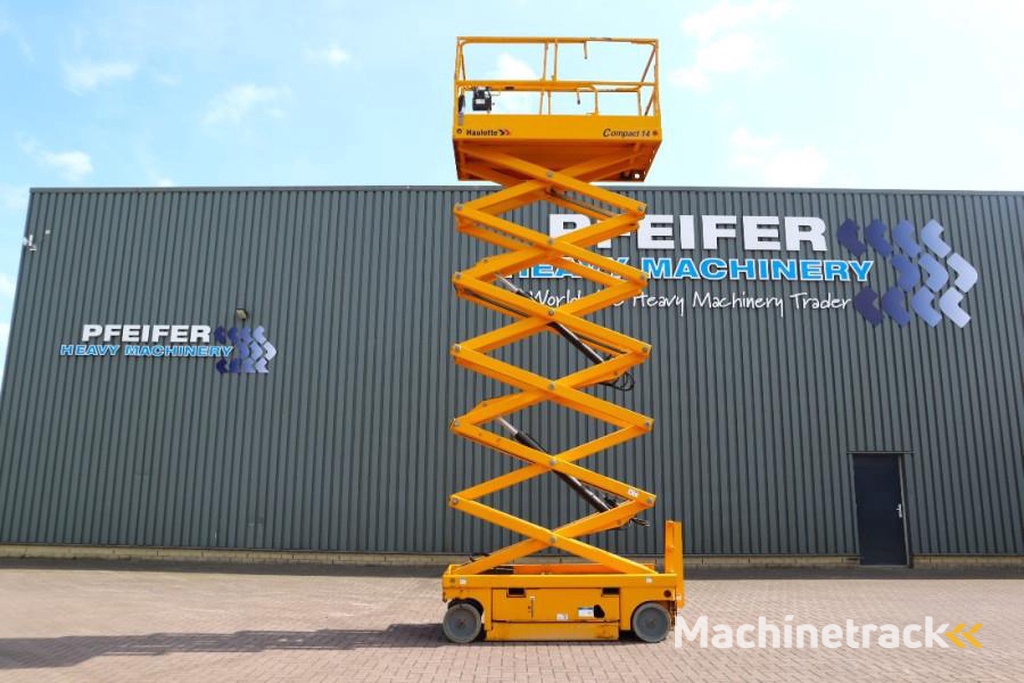 Haulotte Compact 14 Electric, 14m Working Height, 350kg Cap