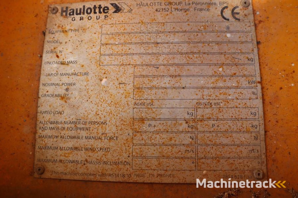 Haulotte Compact 14 Electric, 14m Working Height, 350kg Cap