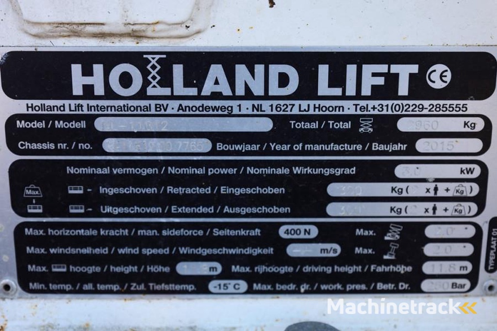 Holland Lift Ecostar HL-11812 Electric, 14m Working Height, 300