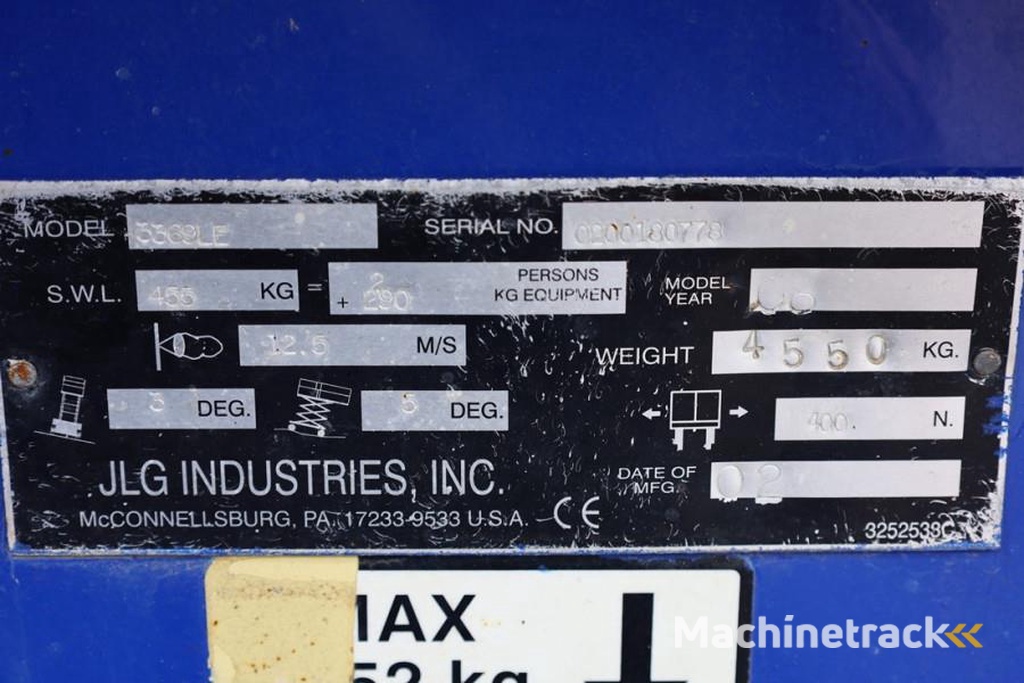 JLG 3369LE Electric, 12m Working Height, 450kg Capacit