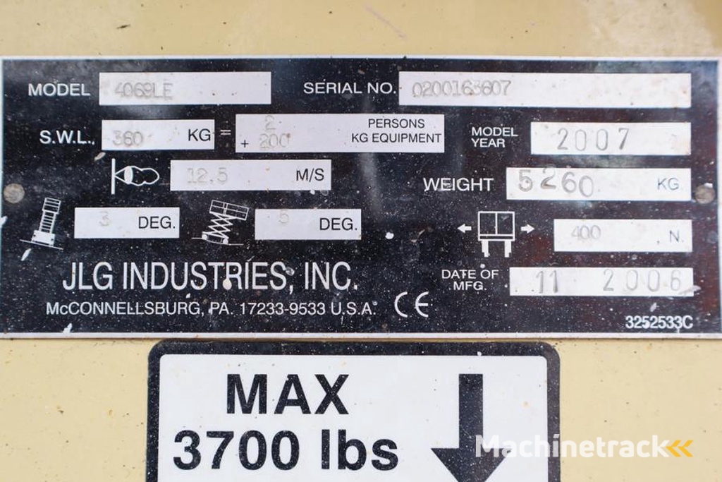 JLG 4069LE Electric, 14.2m Working Height, 360kg Capac