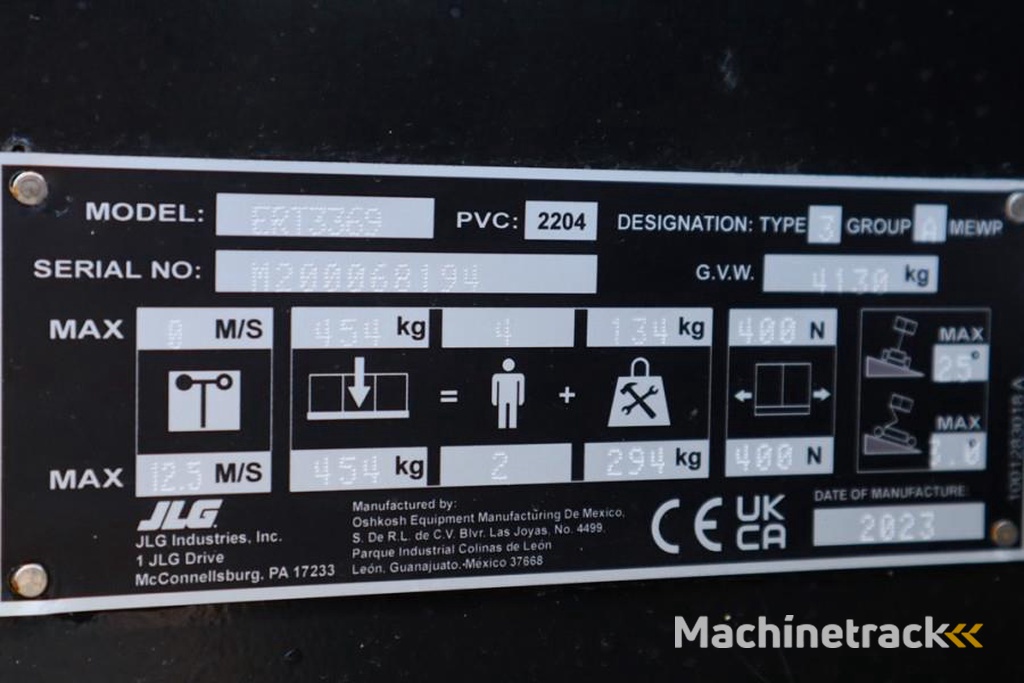 JLG ERT3369 Unused, Electric, 12m Working Height, 454k