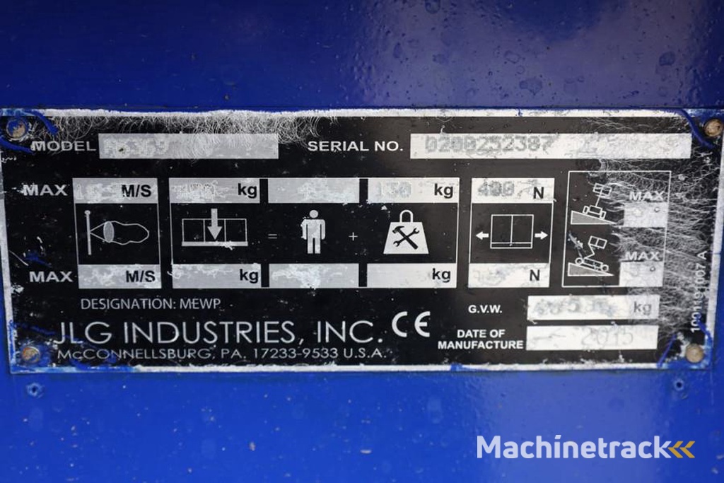 JLG M3369 Hybrid, 12m Working Height, 450kg Capacity,