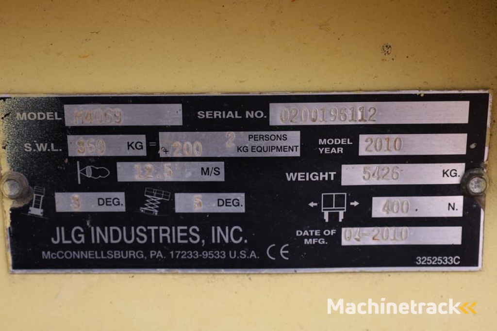 JLG M4069 Hybrid, 14.2m Working Height, 360kg Capacity