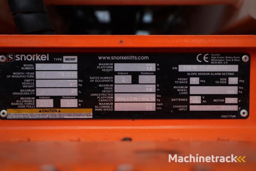 Snorkel S3219E Valid Inspection, *Guarantee! ,Electric, 8m