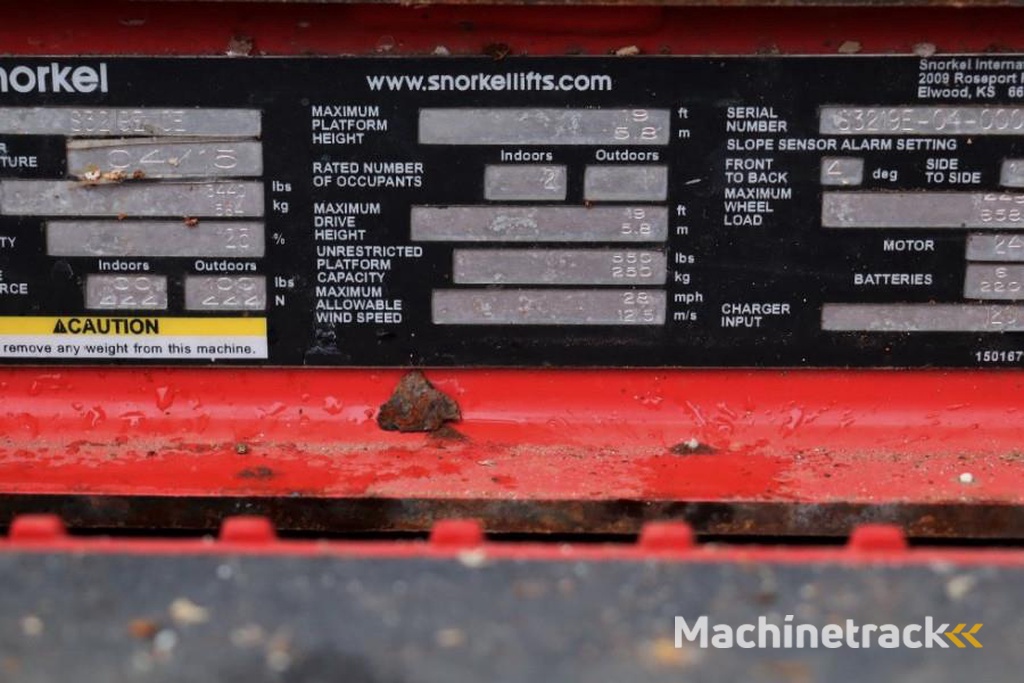 Snorkel SJ3219E Valid inspection, *Guarantee! Electric, 7,