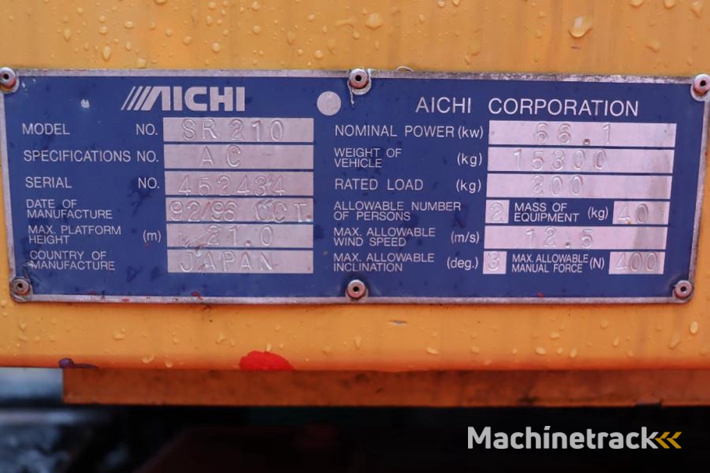 Aichi SR210 As-Is, Diesel, Tracked, 23m Working Height,