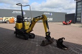 Minituur van Wacker Neuson E08-01 Wacker Neuson mini excavator including 2 bu