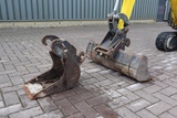 Minituur van Wacker Neuson E08-01 Wacker Neuson mini excavator including 2 bu