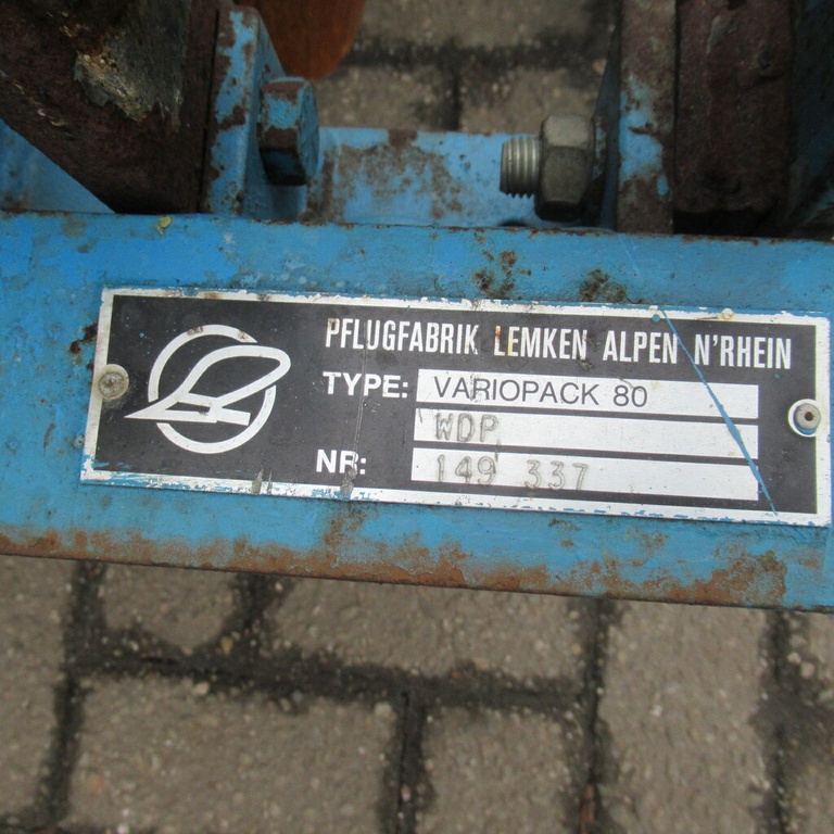 LEMKEN VARIOPACK 80  vorenpakker voor 2 schaar ploeg