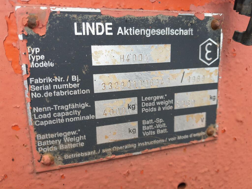 Linde H40d  Heftruck 4 ton