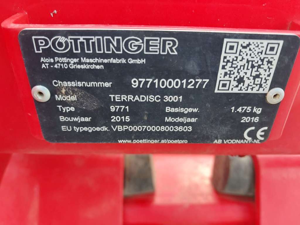 Pottinger Terradisc  3001  Schijveneg met Pakkerwals