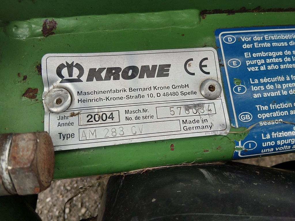 Krone AM 283 CV Grasmaaier met kneuzer