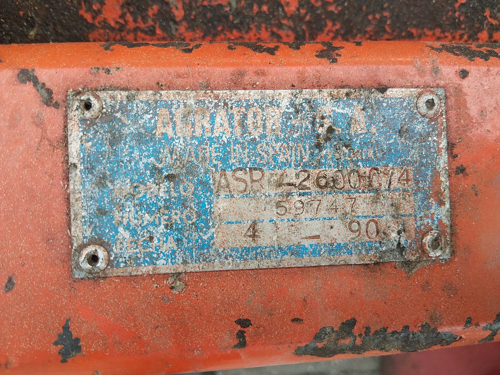 Agrator  ASR-2600 (front)  Grondfrees
