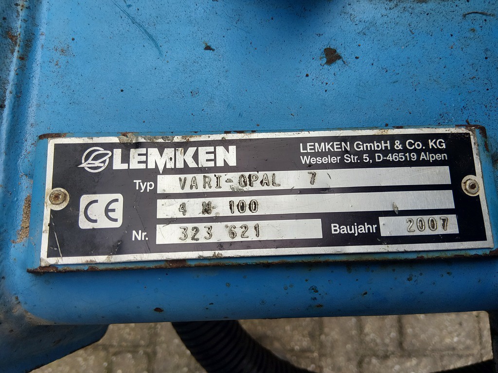 Lemken Vari-Opal 7  4 schaar ploeg