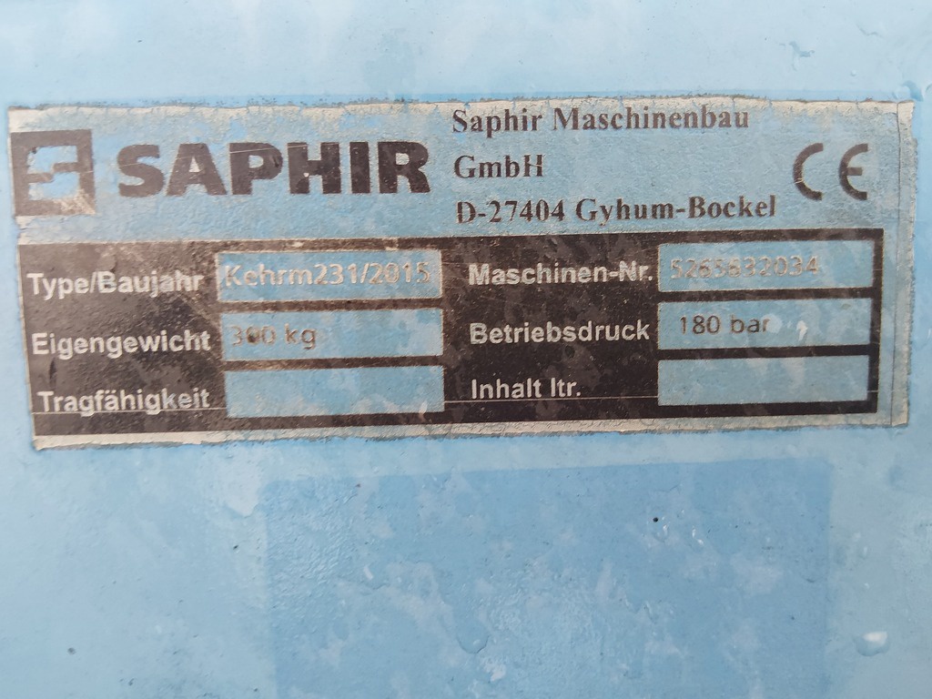 Saphir 231 Veegmachine Rolbezem