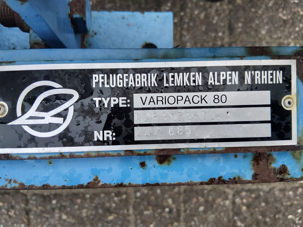 Lemken Variopack Vorenpakker 45 graden voor 3 schaar ploeg