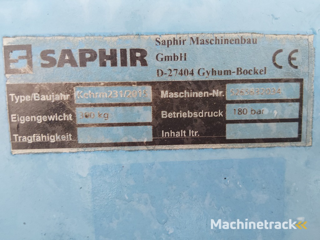 Saphir 231 Veegmachine Rolbezem