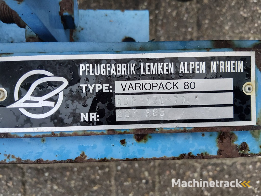 Lemken Variopack Vorenpakker 45 graden voor 3 schaar ploeg