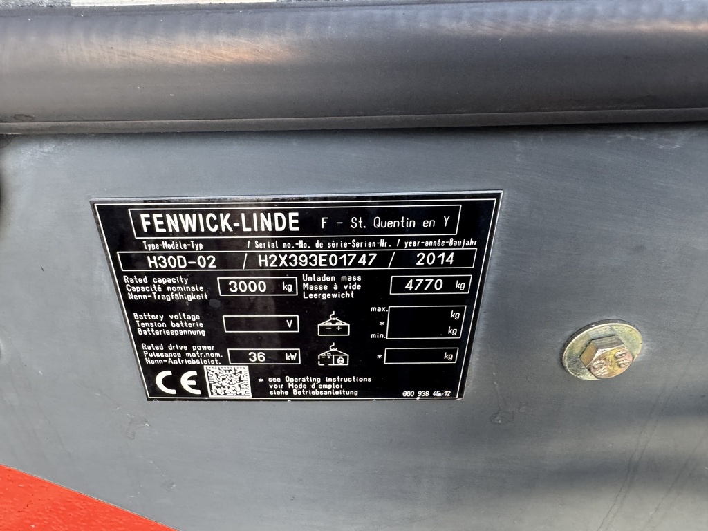 Linde H30D-02 Duplo 450 Sideshift /  Vorkversteller VW Diesel 2014