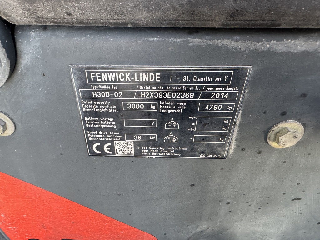 Linde H30D-02 Duplo 450 Sideshift /  Vorkversteller VW Diesel 2014