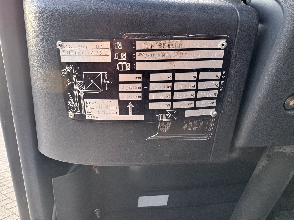 Linde H18T-01 Triplo 500 Freelift / Sideshift LPG 2012