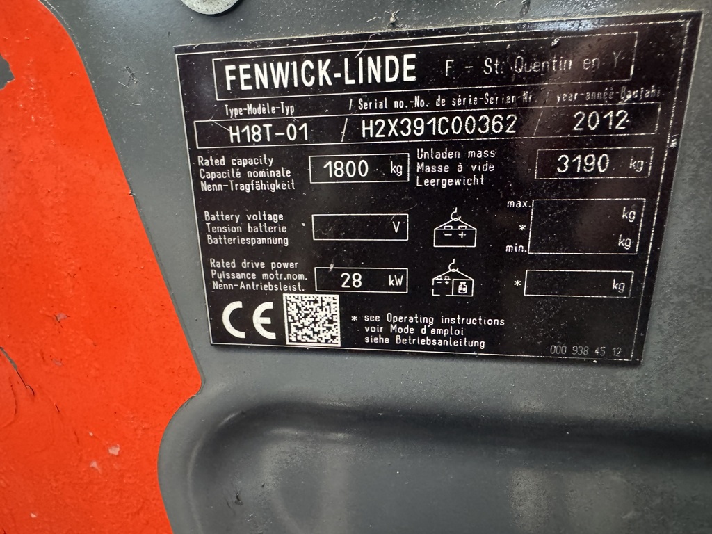 Linde H18T-01 Triplo 500 Freelift / Sideshift LPG 2012