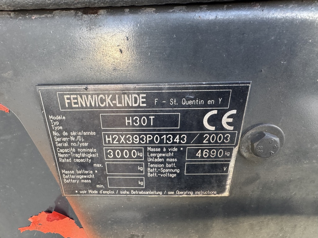 Linde H30T Duplo 450 Sideshift / Vorkversteller LPG 2003