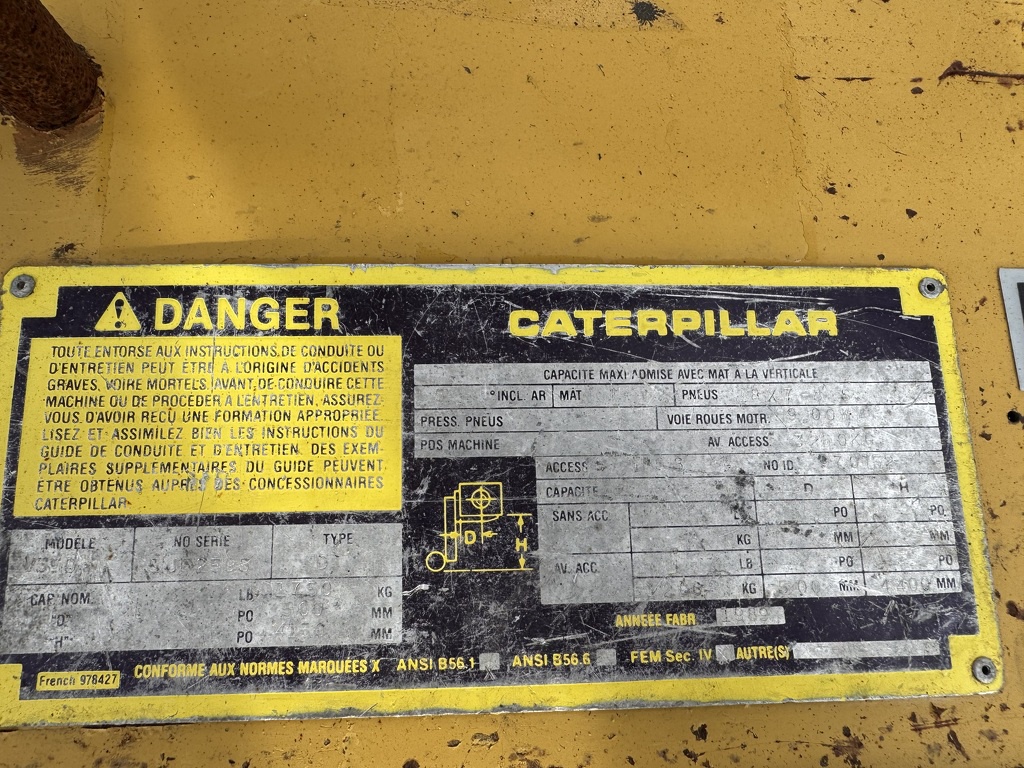 Caterpillar V35D Triplo 430 Freelift / Sideshift Diesel