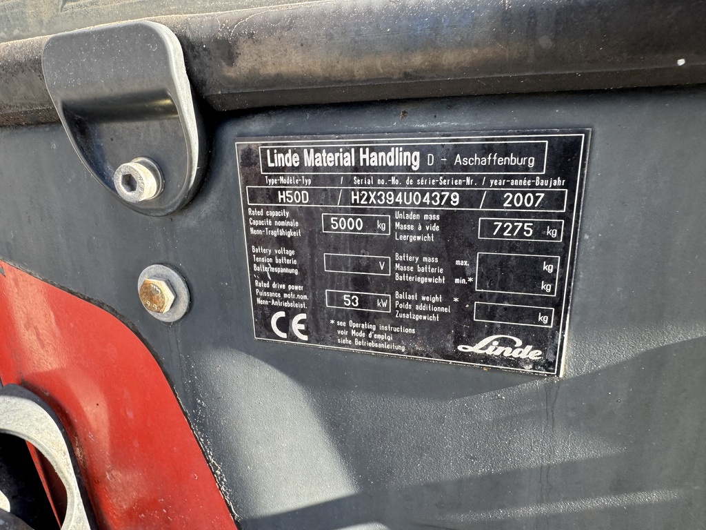 Linde H50D Triplo 580 Freelift / 3e / 4e Functie VW Diesel 2007