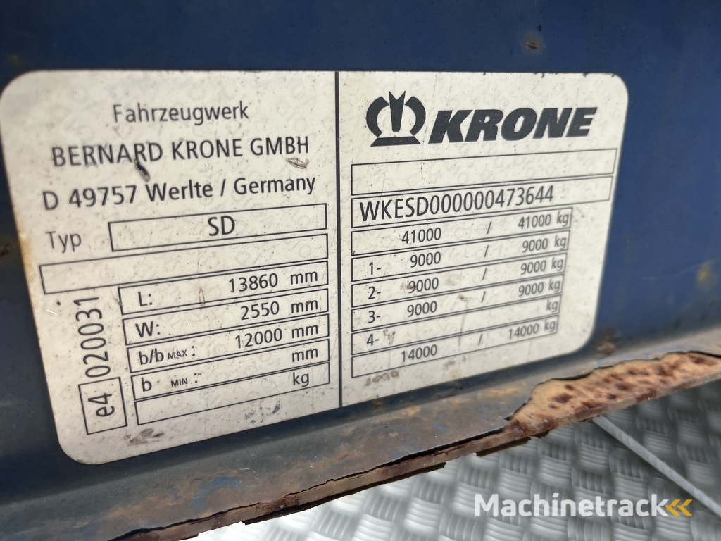 KRONE Schuifzeil oplegger BPW Axle  Tautliner Curtainside 2010