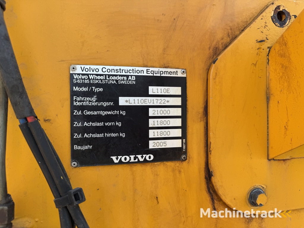 VOLVO - L110E - Shovel - Wheelloader  - 2005 - 9375 hours -