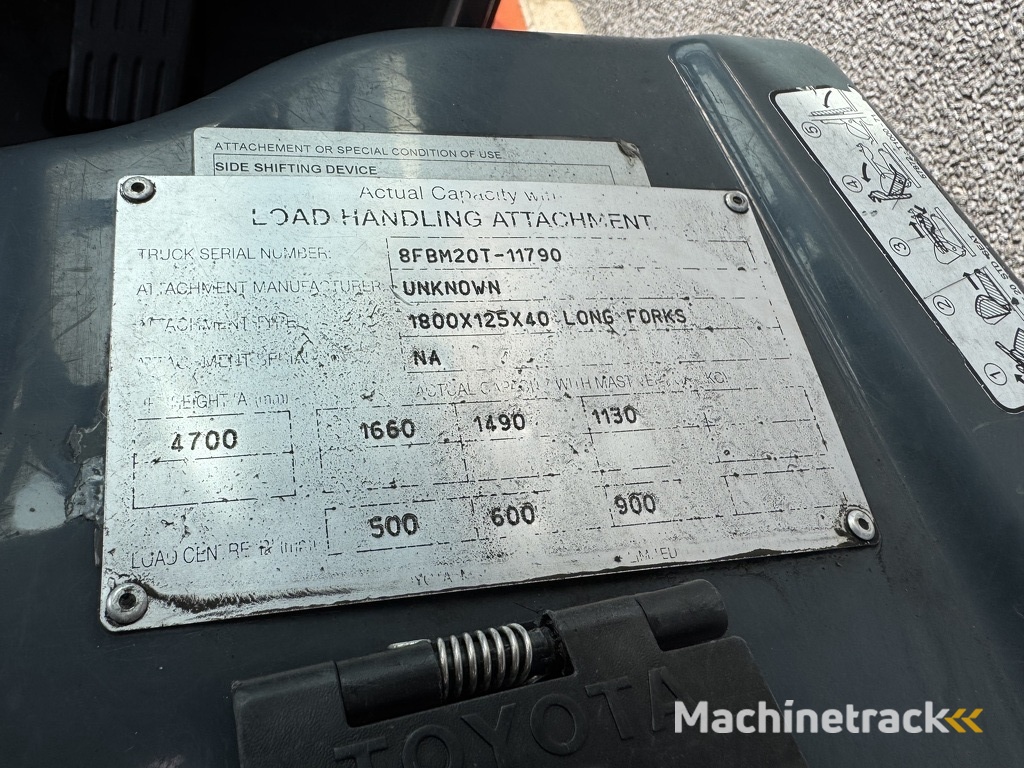 Toyota 8FBM20T Triplo 470 Freelift / Sideshift Elektrisch 2017 6535Hours