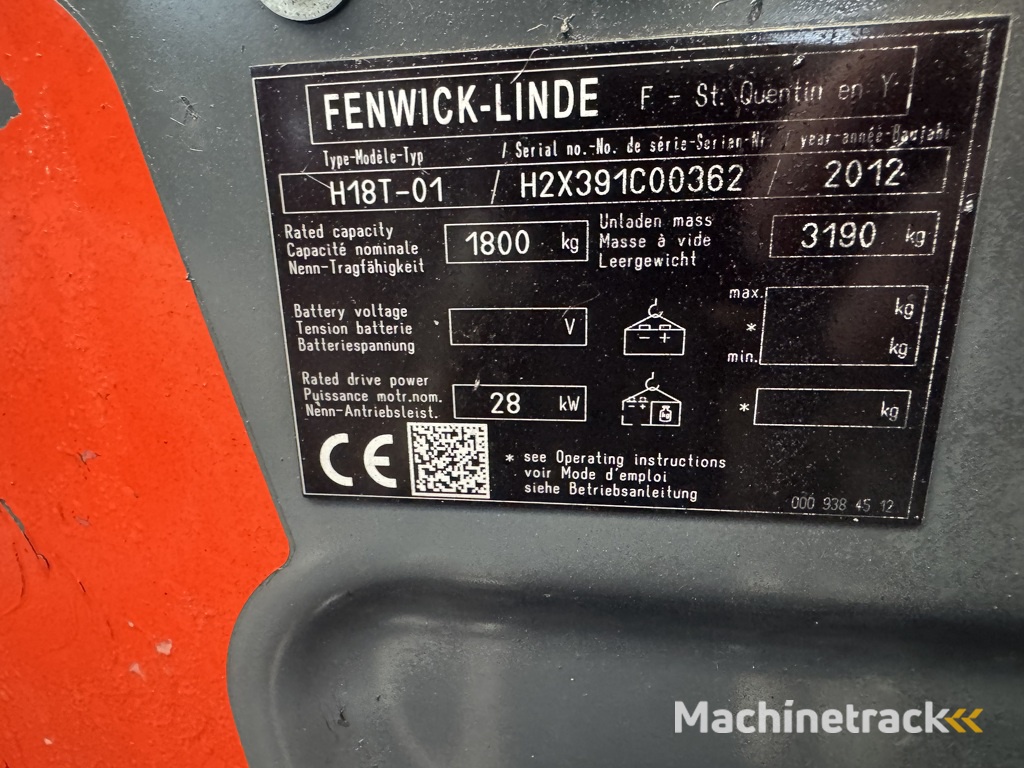 Linde H18T-01 Triplo 500 Freelift / Sideshift LPG 2012