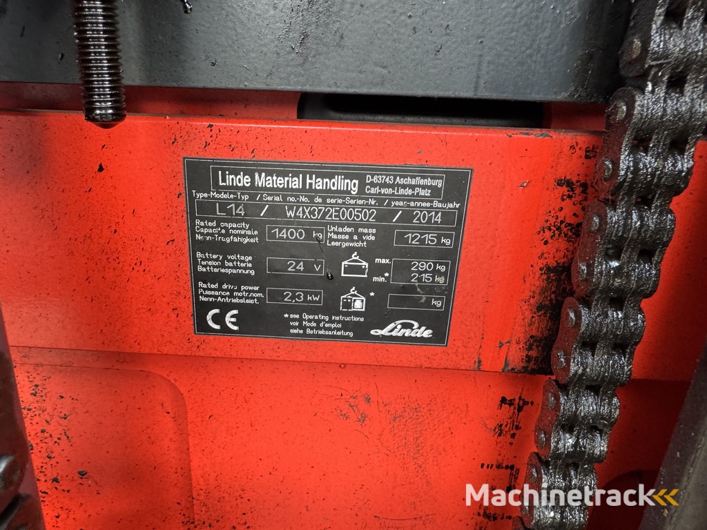 Linde L14 stapelaar 2014